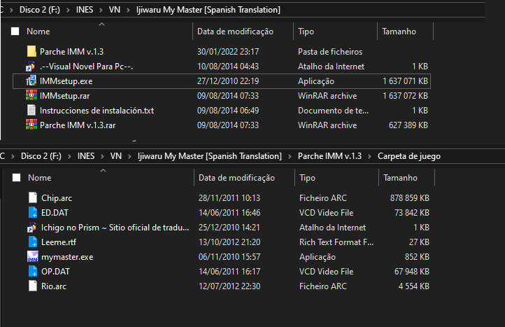 Berrychanx92's tweet photo. Finding  a deleted (and lost from the internet?) patch for an otome saved on my old external drive wasn't on my 2024 bingo card.

I still have the spanish patch files for Ijiwaru MyMaster
#visualnovel #visualnovelcommunity https://t.co/X0WZwyVrAw
