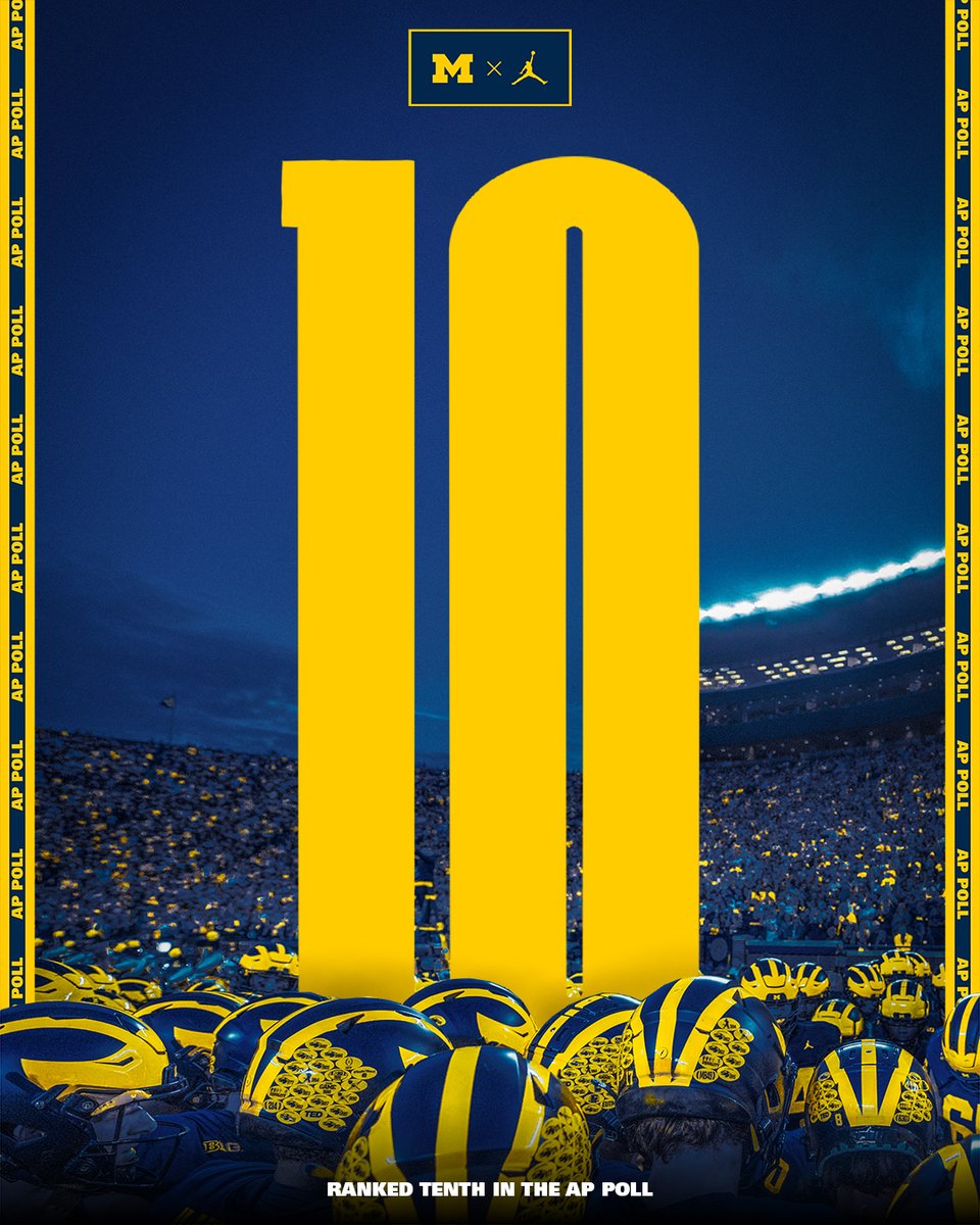 UMichFootball's tweet photo. New week, new rankings 📈

#GoBlue https://t.co/K1VEecuOrY