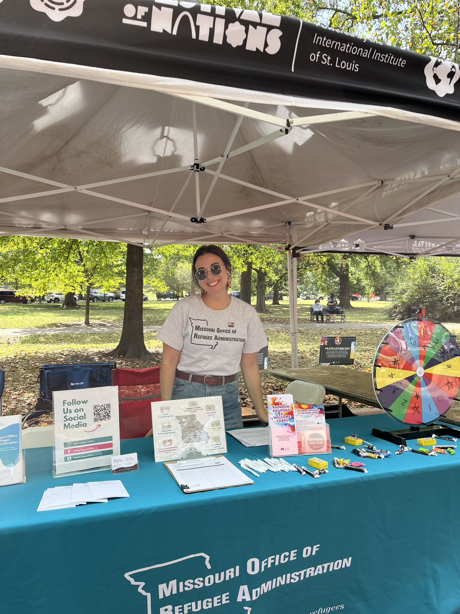 We’re back at Tower Grove Pride! 🏳️‍🌈

Spin our trivia wheel and chat with Marisa about resettlement in Missouri!
