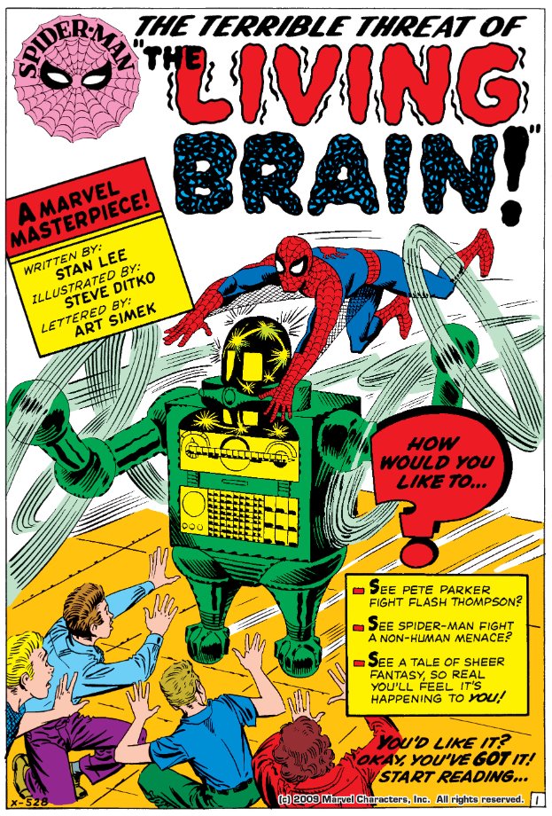 ObscureMarvel's tweet photo. The Living Brain first appeared in Amazing Spider-Man #8 #LivingBrain #SpiderMan #Marvel https://t.co/Usz3111gHW