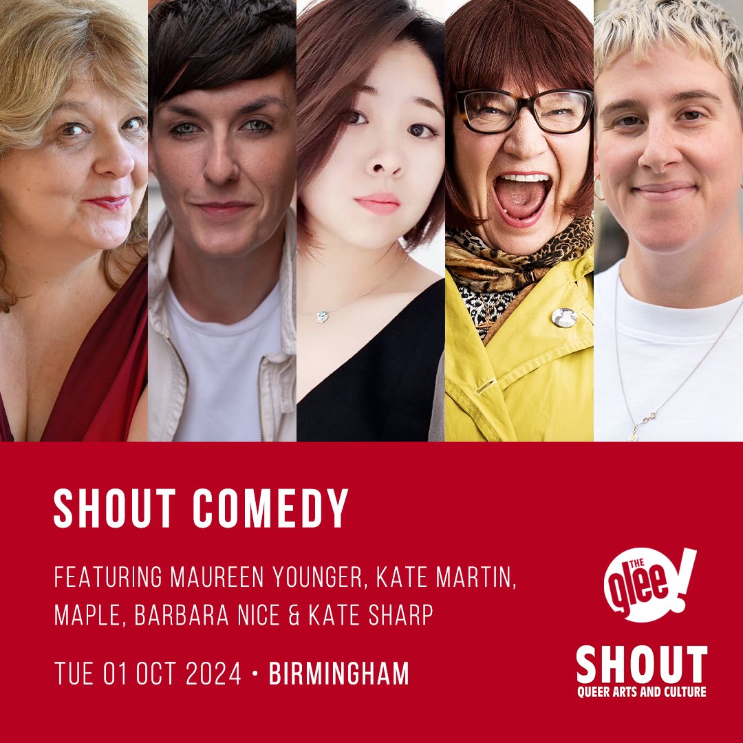 MY Comedy Birmingham (@mycomedybrum) on Twitter photo Heads up, <a href="/BCULGBTstaff/">BCULGBTStaff</a>, 
<a href="/MYComedyBrum/">MY Comedy Birmingham</a> presents a special show for <a href="/SHOUTfestival/">Shout Queer Arts & Culture</a> on 1st October <a href="/GleeClubBham/">The Glee Club Birmingham</a> featuring <a href="/BarbaraNice/">mrs barbara nice</a> alongside comedians #KateMartin, #Maple Zuo and #KateSharp. Hosting the evening will be MY Comedy Resident MC, <a href="/maureenyounger/">Maureen Younger ❤️❤️❤️ Defend the NHS</a>. Heads up, <a href="/BCULGBTstaff/">BCULGBTStaff</a>, 
<a href="/MYComedyBrum/">MY Comedy Birmingham</a> presents a special show for <a href="/SHOUTfestival/">Shout Queer Arts & Culture</a> on 1st October <a href="/GleeClubBham/">The Glee Club Birmingham</a> featuring <a href="/BarbaraNice/">mrs barbara nice</a> alongside comedians #KateMartin, #Maple Zuo and #KateSharp. Hosting the evening will be MY Comedy Resident MC, <a href="/maureenyounger/">Maureen Younger ❤️❤️❤️ Defend the NHS</a>.