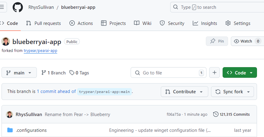 Introducing BlueberryAI, the open source AI powered code editor

It's a fork of PearAI, which is a fork of Continue, which is a fork of VSCode

Investors my DMs are open for the seed round