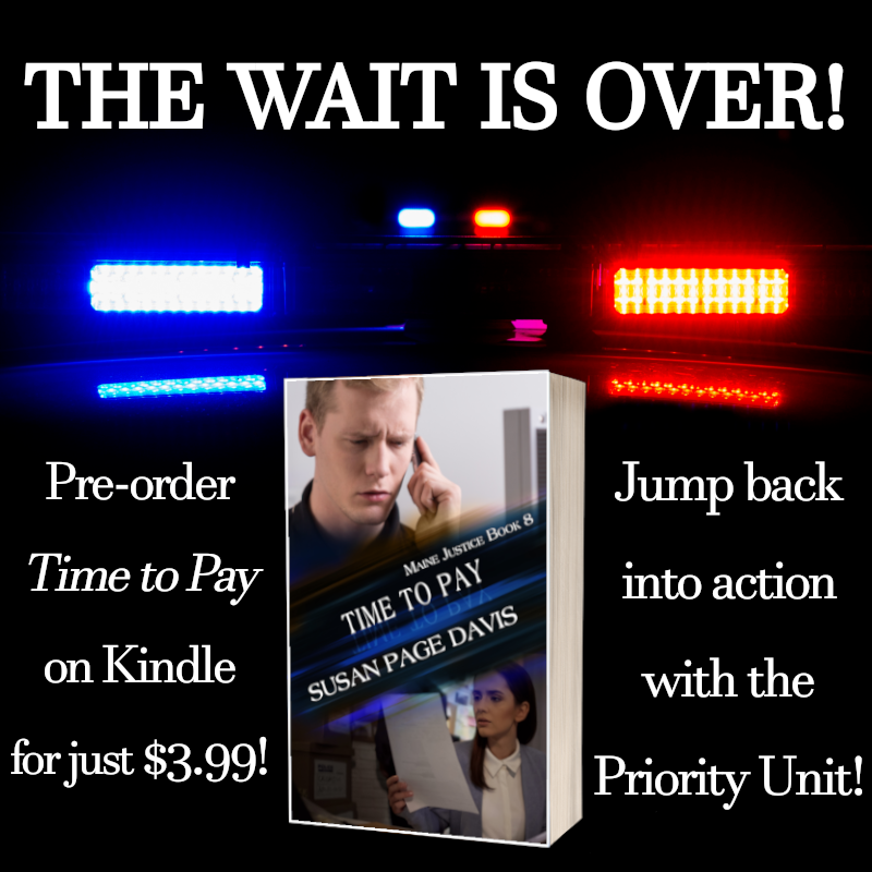 SusanPageDavis's tweet photo. Pre-order Time to Pay for just $3.99 til 9/30! Join the Priority Unit in their latest adventures for some #MAINEJUSTICE .

https://t.co/Cg2OVH1U6g

'A near miss for Tony throws the squad into high gear. Captain Harvey Larson is summoned by the mayor...'

#Christfic #KindleDeals https://t.co/ZjrSAtFLPh
