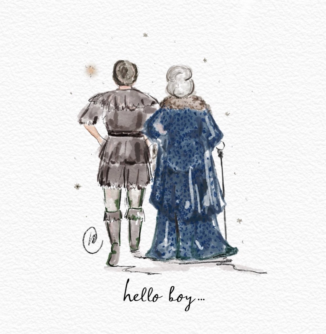 Another beautiful painting by  lucyclaire illustrations- RIP Dame Maggie Smith, it’s like losing a family member