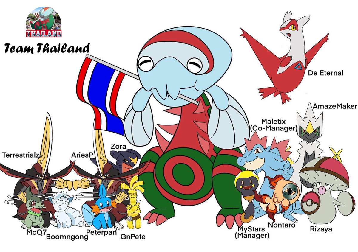 Thailand lineup for <a href="/VGCVictoryRoad/">Victory Road VGC</a>  Wcup2024
Me (Manager,Player)
<a href="/GunnKGS/">Gunn K.Sathorn</a> (Manager)
<a href="/nontaro_vgc/">Nontaro</a> 
<a href="/rizaya_c/">Rizaya</a> 
<a href="/zora_mai/">Zora</a> 
<a href="/AmazeMaker/">Jong Dae-Jung</a> 
<a href="/gn_pete/">GnPete</a> 
<a href="/McQ7_VGC/">McQ7</a> 
<a href="/TerrestrialzVGC/">Copter</a> 
<a href="/fst2310/">Krittapas Augchariyajinda</a> 
<a href="/DeEternal_/">DeEternal Φ</a> 
<a href="/Ariesp004/">Aphikrit.t</a> 
<a href="/boomngong/">Nattanon | ハリー</a>