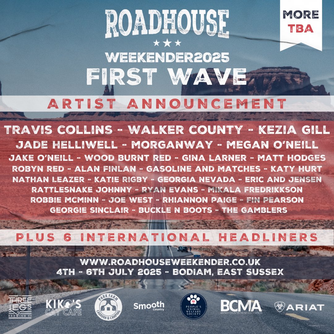 Im so excited to be playing The Roadhouse Weekender 2025 with all these amazing artists! ❤️

Tickets go on sale tomorrow at 6pm.