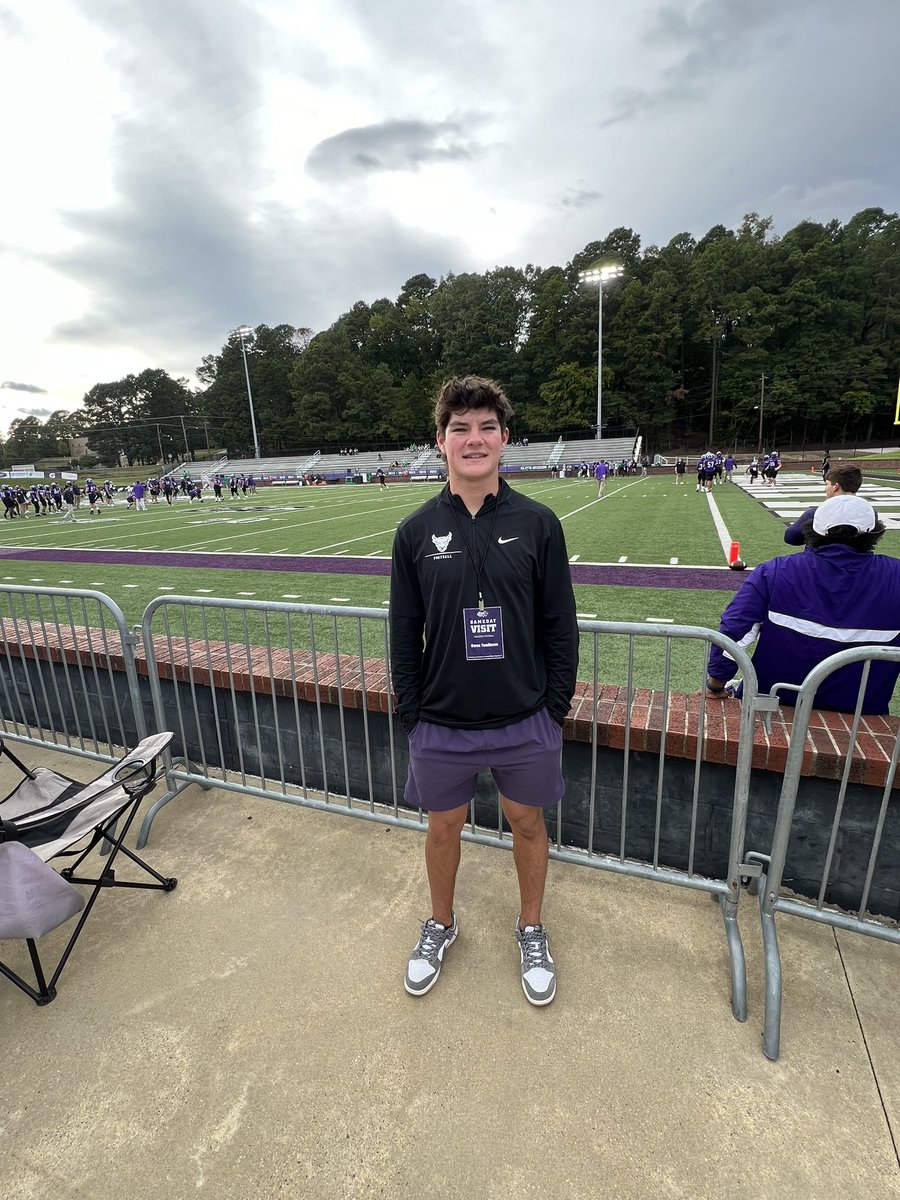 I had a great tour and gameday visit at Ouachita Baptist University! Thank you to <a href="/peyton_stafford/">Coach Peyton Stafford</a> for setting this all up. 

<a href="/CoachPost70/">Frank Post</a> <a href="/DylanClarkPCHS/">Dylan Clark</a> <a href="/KornblueKicking/">Brandon Kornblue</a>