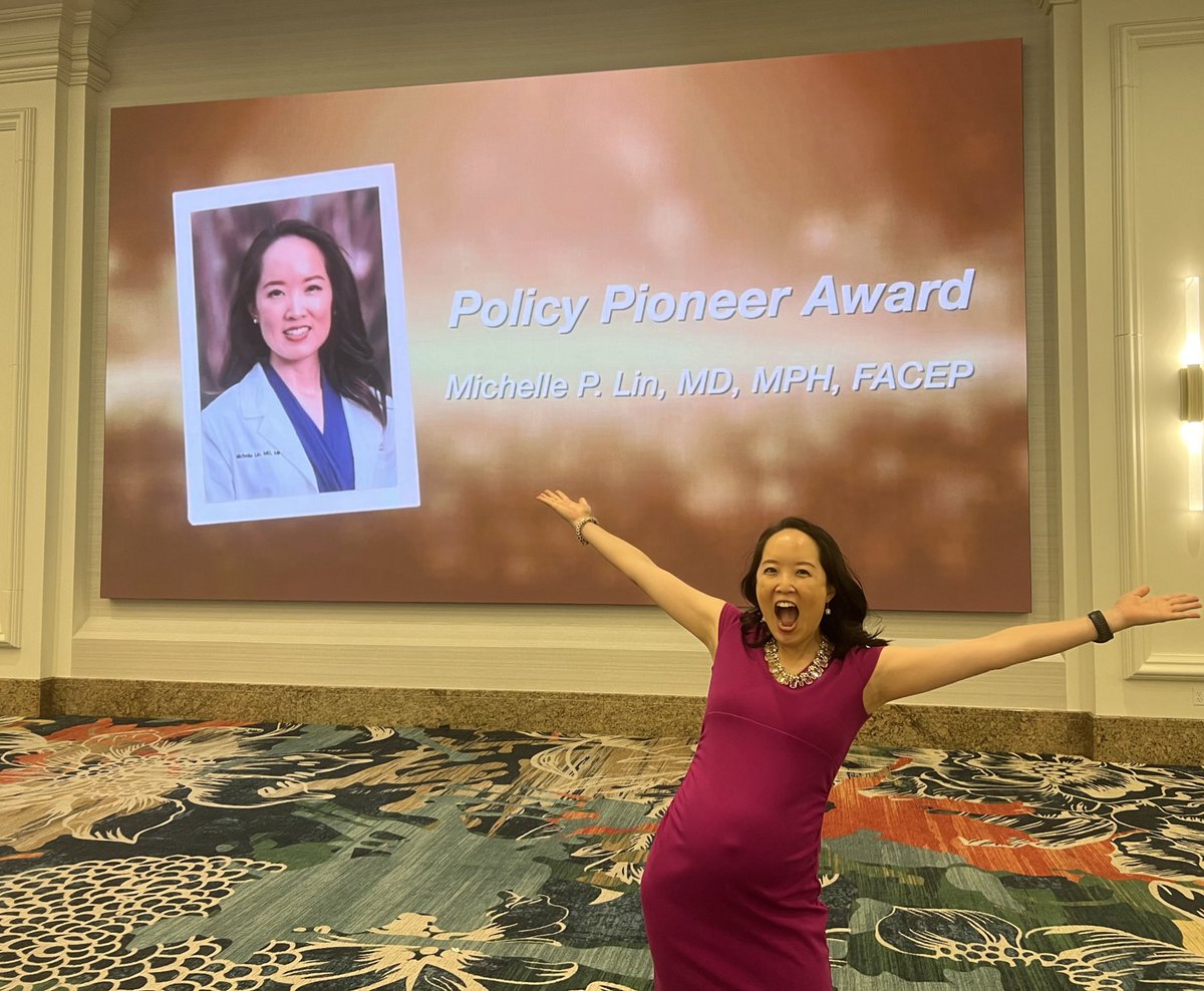 DrMichelleLin's tweet image. Grateful to receive the Policy Pioneer award from @ACEPNow @ACEPAdvocacy #ACEP24 🙏🏆
It’s an honor to advocate on behalf of frontline emergency physicians holding up the safety net
