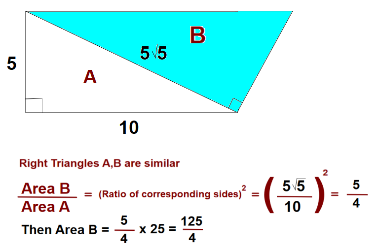 folkloreandmath's tweet photo. @GeometryPuzzles Area is 125/4, as shown in the picture. https://t.co/ekX8gocKni