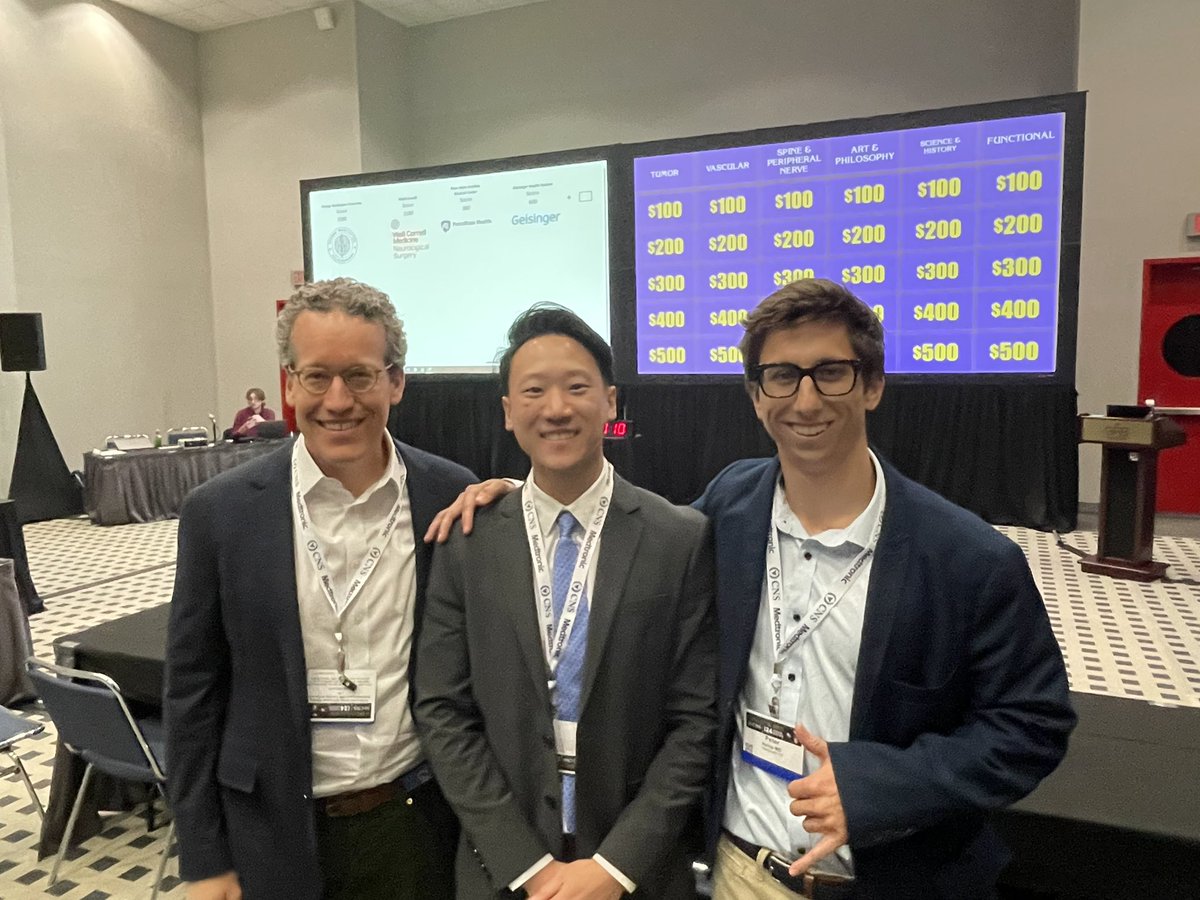 Congratulations to Douglas Chung (PGY-4), Peter Harris (PGY-5) and faculty advisor <a href="/Dr_CSanchez/">Carlos E Sanchez, MD FAANS</a> on getting the top score in the first round of the #SANSChallenge!!! Outstanding job team! 

Fingers crossed for getting through to the Finals!

<a href="/CNS_Update/">CNS</a> <a href="/GWSMHS/">GW SMHS</a>