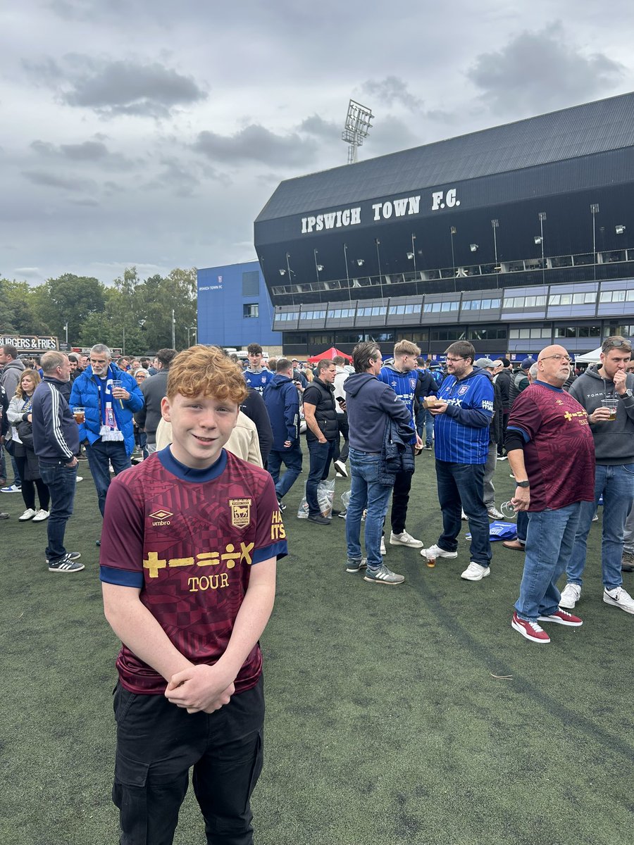 This boy went to his first Ipswich premier league game today. He’s done the hard yards so we are enjoying every moment!