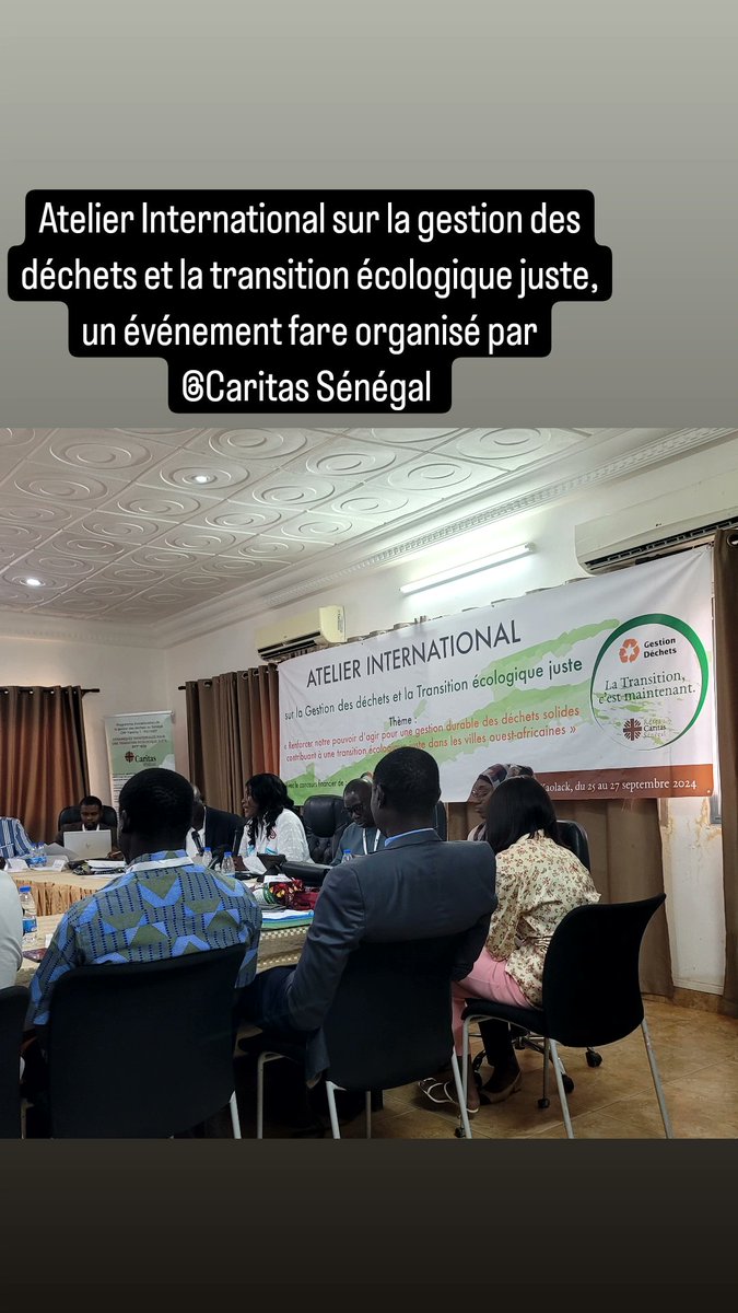 SRecyclean's tweet photo. Saalum Recyclean a pris part à l'atelier International sur la #gestion des #déchets et la #transition #écologique juste organisé par @iamCARITAS
#NeedChange
#Climat
#Recyclage #Transition #ÉcologiqueJuste @PNUDSenegal @MinistreEnviro1 @ZeroDechetSN @abdourami https://t.co/6QcPvnQ4Yq