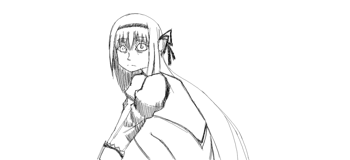moesh11t's tweet photo. Homura is upset that she was drawn in paint https://t.co/J2wICf7jH7