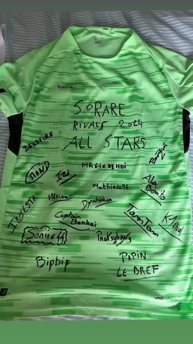 Ma plus belle reward du tournoi ♥️
Mon maillot du tournoi que j’ai fait signer aux participants ✨
