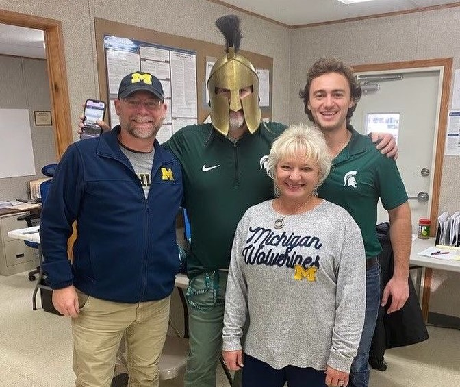 Our Detroit office is having a little rivalry fun today! #detroitmichigan #michiganstateuniversity #universityofmichigan