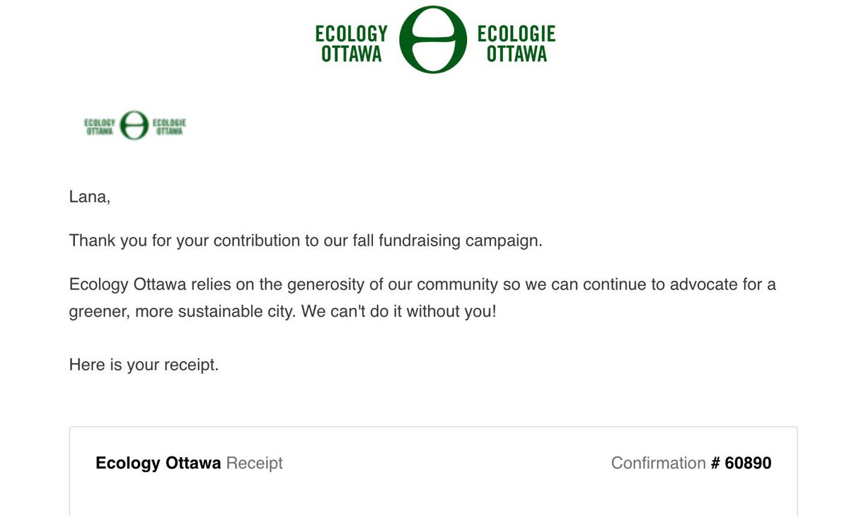 We made another donation to <a href="/EcologyOttawa/">Ecology Ottawa</a> to support making Ottawa a greener city. 

We’re also going to 5x last years tree planting efforts with OperationWebTree and <a href="/SilviProtocol/">Silvi🤳🌳</a>. 

Until then we’re going to be supporting local projects that help make our community better 🌱