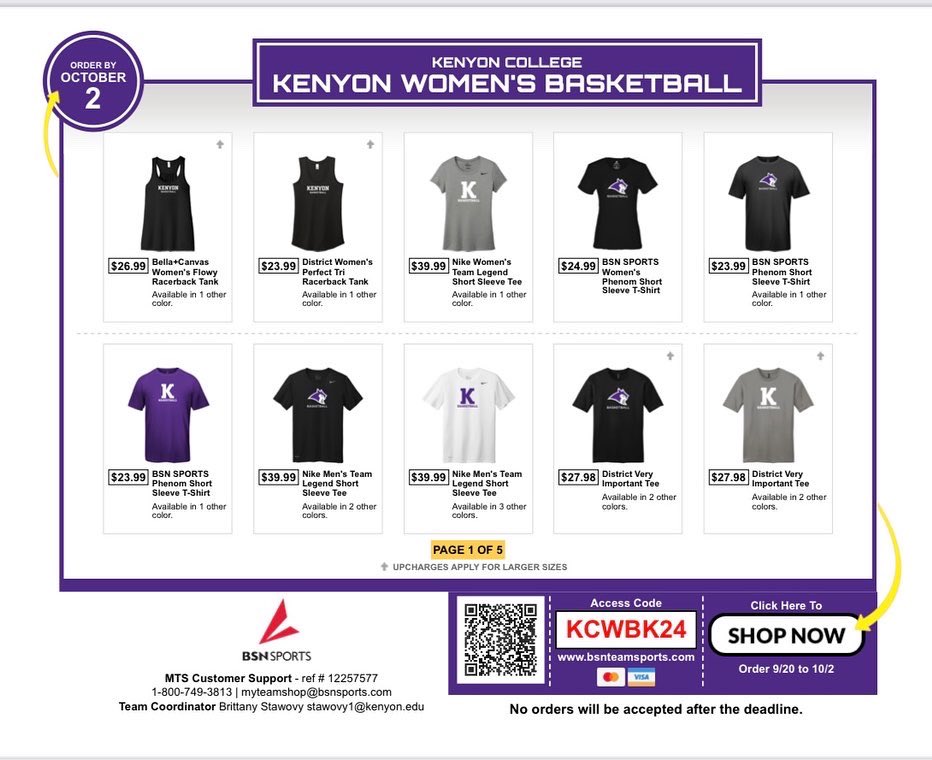 KenyonWBB's tweet photo. Only 3️⃣ days left to get your KCWB gear!
Place your order today⬇️
https://t.co/y7SbUw4MSU
#KCWB #GoOwls https://t.co/g8aSkqNFTL