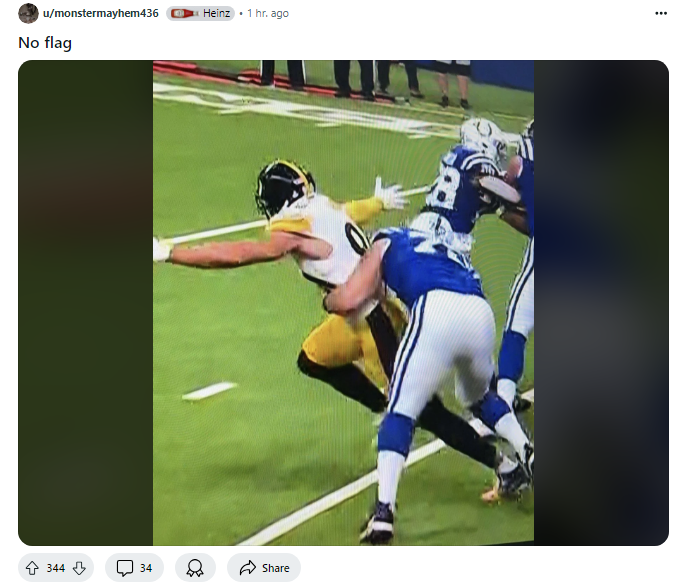 No flag, no surprise #steelers #NFL