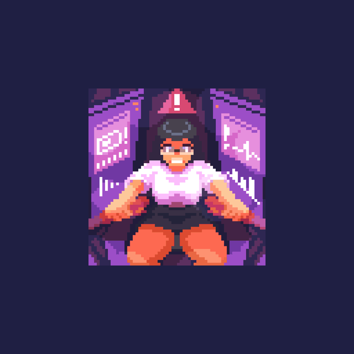 _iwolga's tweet photo. Mecha #pilot for today's #pixel_dailies. #pixelart @pixel_dailies https://t.co/hOykVIeyNc