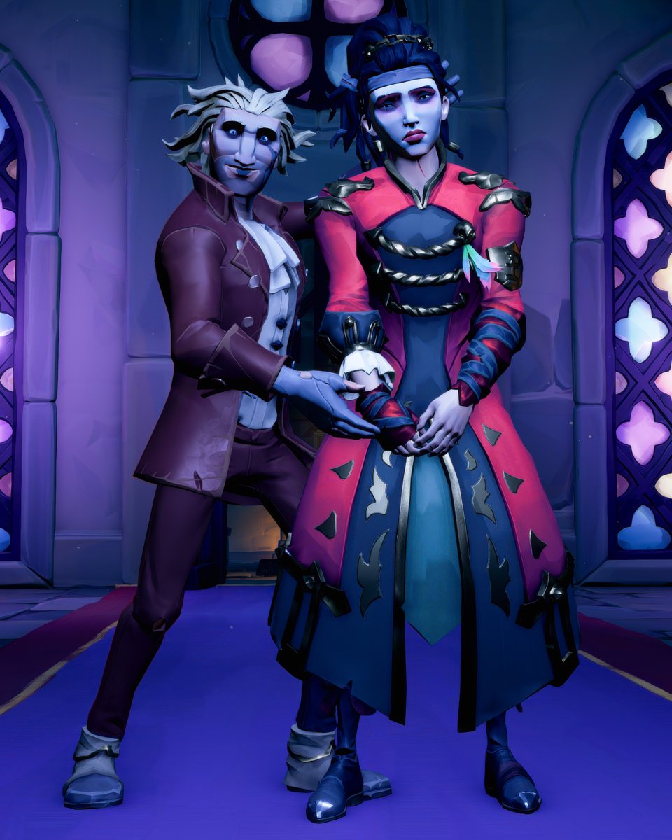 TiaLoquita_'s tweet image. - Ah! Oo, oo, oo, oo, ah, ah, ah! Nobody says the “B” word! 

Thanks to @HelmsmanEelvis for bringing Beetlejuice to life with me and to @AbadonSoT for capturing this incredible shot, as always! 💜

#SeaOfThieves @SeaOfThieves