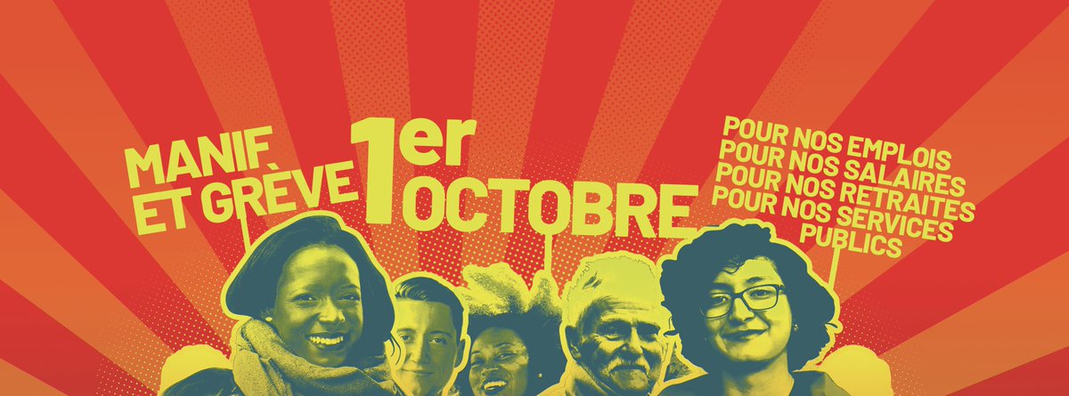 Le <a href="/pcfmulhouse/">PCF Mulhouse</a> appelle ses militants et sympathisants à participer en nombre  à la  #manifestation &amp; #grève à l'appel des syndicats
🗓️MARDI 01/10 🕑 14H
📍Place de la Bourse à #Mulhouse
🔴nos emplois, nos salaires, nos services publics...🔴

📷 crédit visuel  <a href="/lacgtcommunique/">La CGT</a>