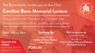 Sammy Wright gives this year's Caroline Benn Memorial Lecture here!
actionnetwork.org/events/carolin…