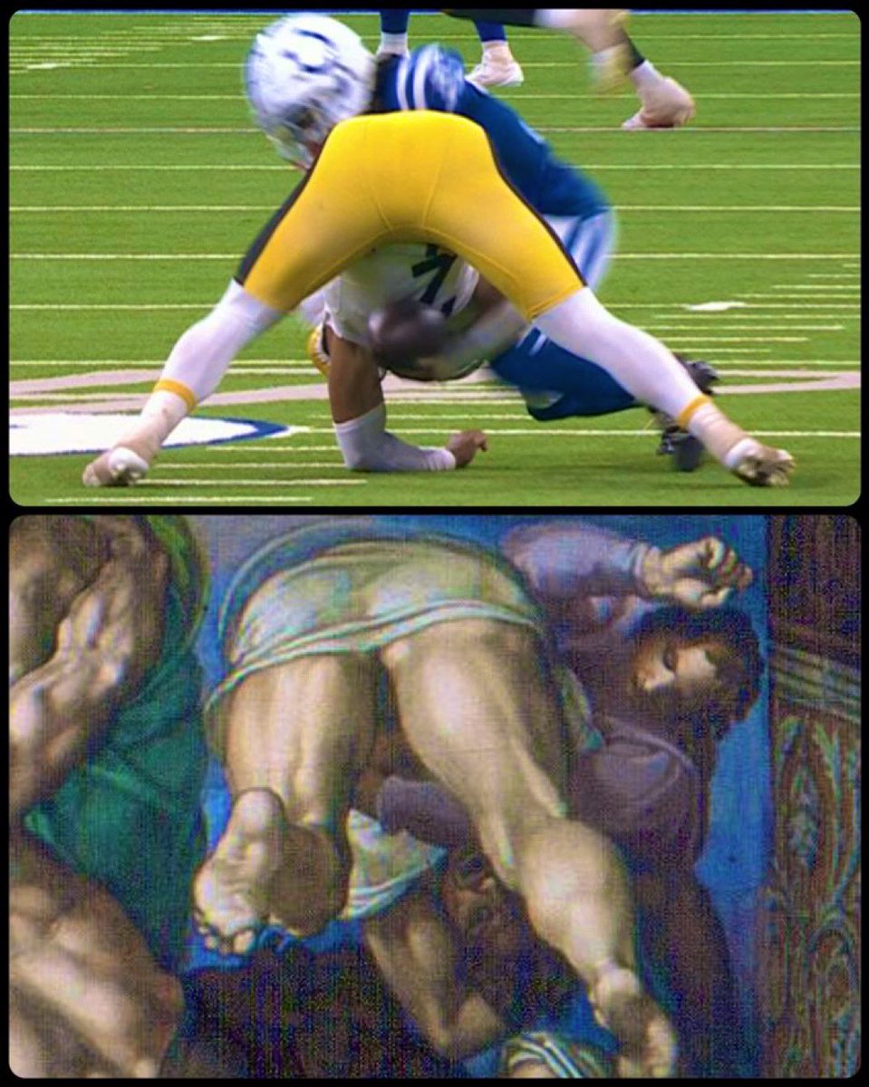 TheLakersAve's tweet image. Why they do #JustinFields like that…😭

Last Judgement, by Michelangelo, 
1536-41, 📸 via @ArtButSports 👀

#NFL #HereWeGo #ArtButSports