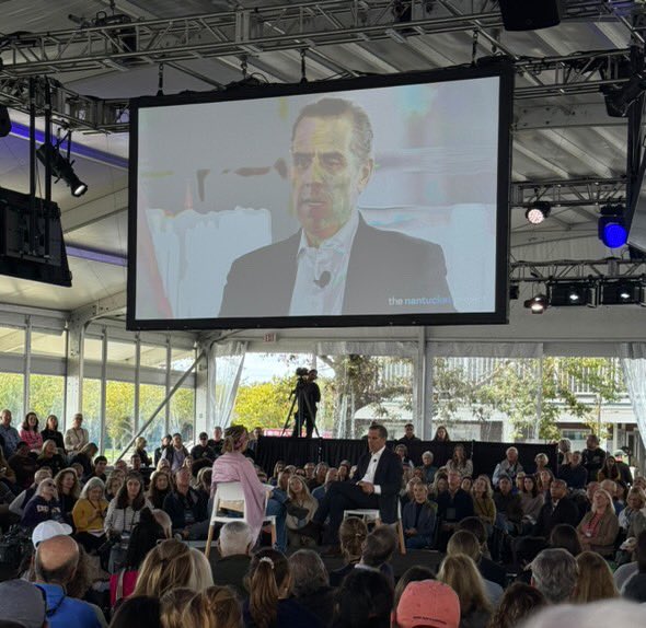 ACKCurrent's tweet image. Hunter Biden on the island with family and Secret Service this weekend. 

Today he made a speaking appearance at The Nantucket Project. The theme of the gathering is “To Heal.”