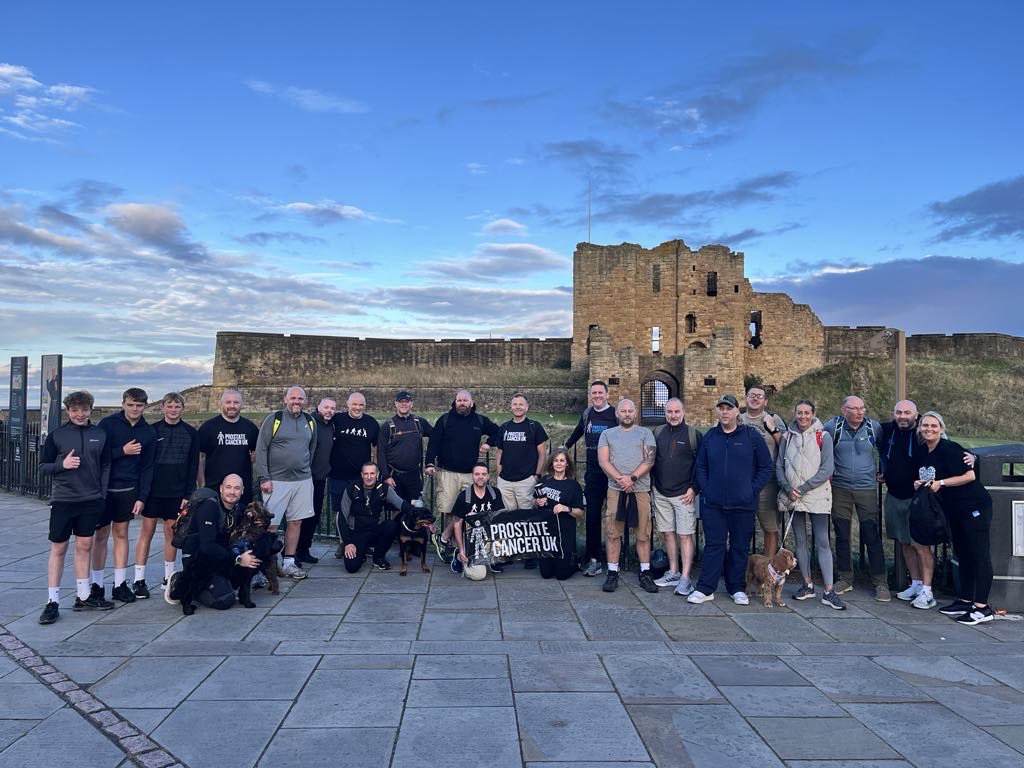 steviebap's tweet photo. Walking from Prudhoe Castle to Tynemouth Priory, raising funds for @ProstateUK, with a little help from @GreggsOfficial along the way.… @march_wor @JeffStelling @mickquinn1089 @alanshearer @samfendermusic @antanddec https://t.co/RmnWrSaTXV