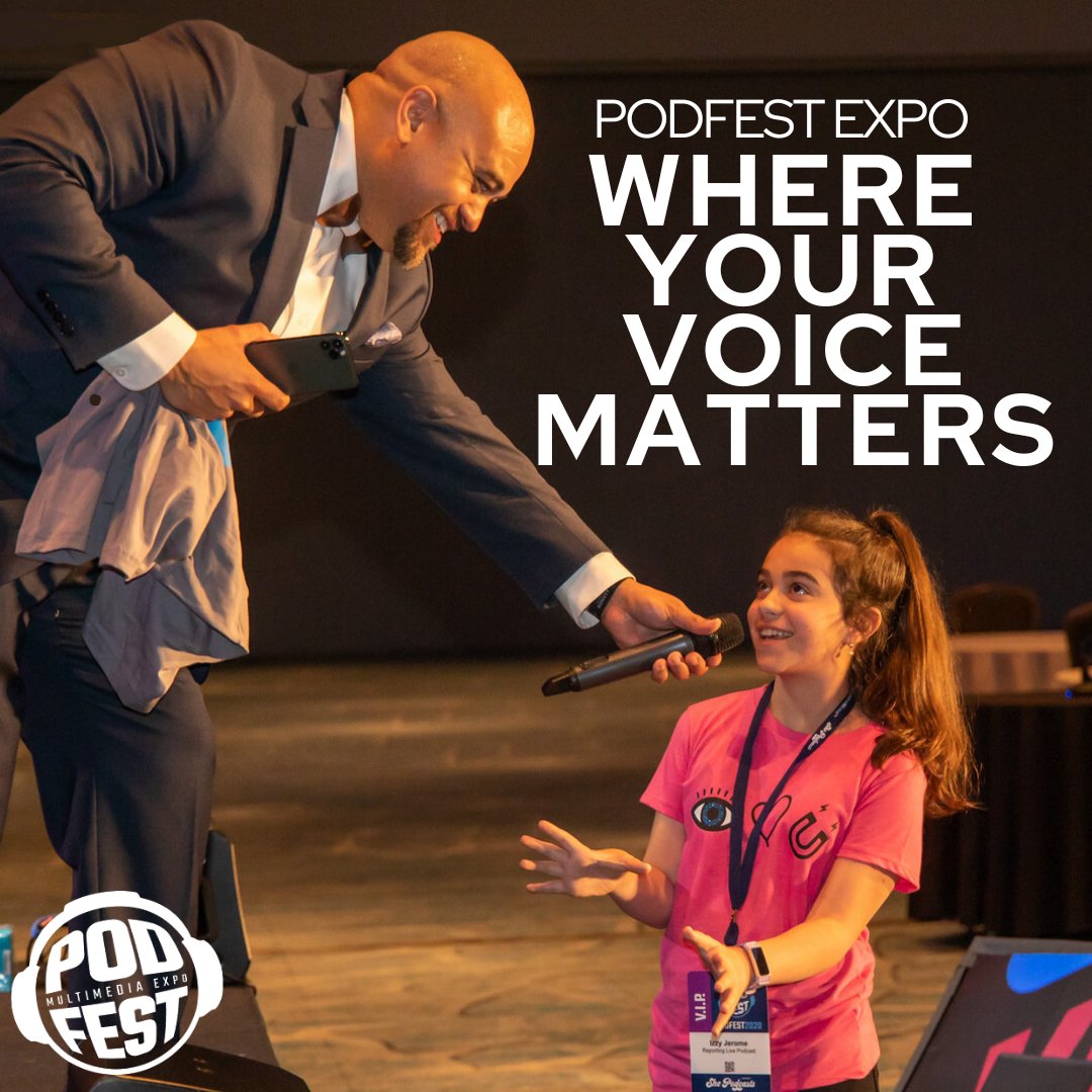 podfestexpo's tweet photo. Your voice matters at Podfest Expo events! Make it heard even louder for our 11th anniversary happening January 16-19th, 2025 in Orlando, Florida!
#podcasters #podcasting #podcastevents #podcastevent #podcaster #podcasts #podfestexpo #podfest @dj_smiles_ https://t.co/JWRPCpAaZG