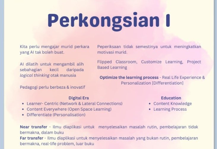 nr_ninazzzz's tweet photo. Seronok dengar pendapat Datuk Dr Amin mengenai "Membangunkan Minda MADANI dan karakter melalui Pendidikan" 😄 

#pelajarIPGKBMkontemporari
#IPGGoglobal
#GEGPetalingJaya
@mimmasayuti https://t.co/SP8p3SbtoP