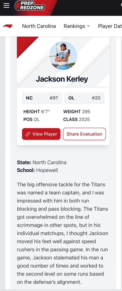 Thanks Coach for the write up!@pepman704 <a href="/PrepRedzoneNC/">Prep Redzone North Carolina</a> <a href="/coachBGentry/">Brandon Gentry</a> <a href="/MayoTapp/">Douglas Mayo Tapp</a> <a href="/HopewellAD/">HopewellHS Athletics</a> <a href="/Hold_2017/">David L. Harrison (The H.O.L.D Guy)</a> <a href="/hopewell_fb/">Hopewell High School Football</a>