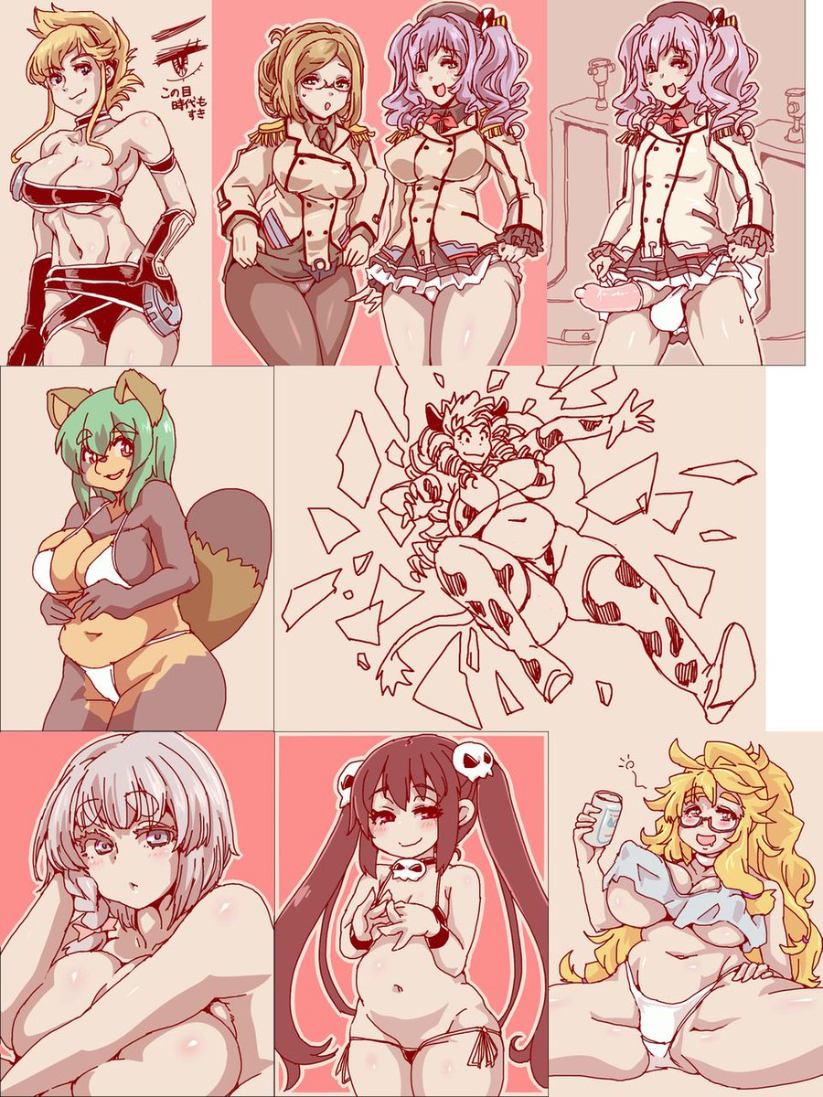 #今月描いた絵を晒そうぜ 
9月前半はずっと原稿やってたな
もう夢のようだ 