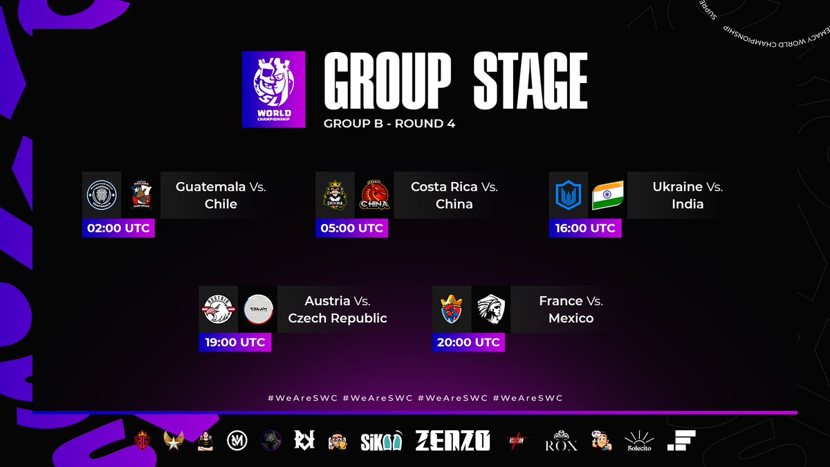 🟣 𝐌𝐀𝐓𝐂𝐇𝐃𝐀𝐘 - 𝐆𝐑𝐎𝐔𝐏 𝐒𝐓𝐀𝐆𝐄 ⚔️
🎯 𝐑𝐎𝐔𝐍𝐃 𝟒 - 𝐃𝐀𝐘 𝟐

IT'S GROUP B'S TURN 🫵🏻! Decisive matches for teams still hoping to climb the leaderboard. The competition will be intense, and no one can afford to let their guard down. See you in the arena! 🔥

🗓️: