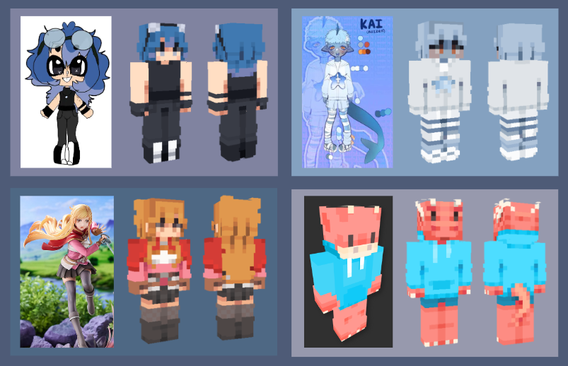 here are 4 different commissions that i've done in the past 24 hours!! (all while my power has been out☹️)