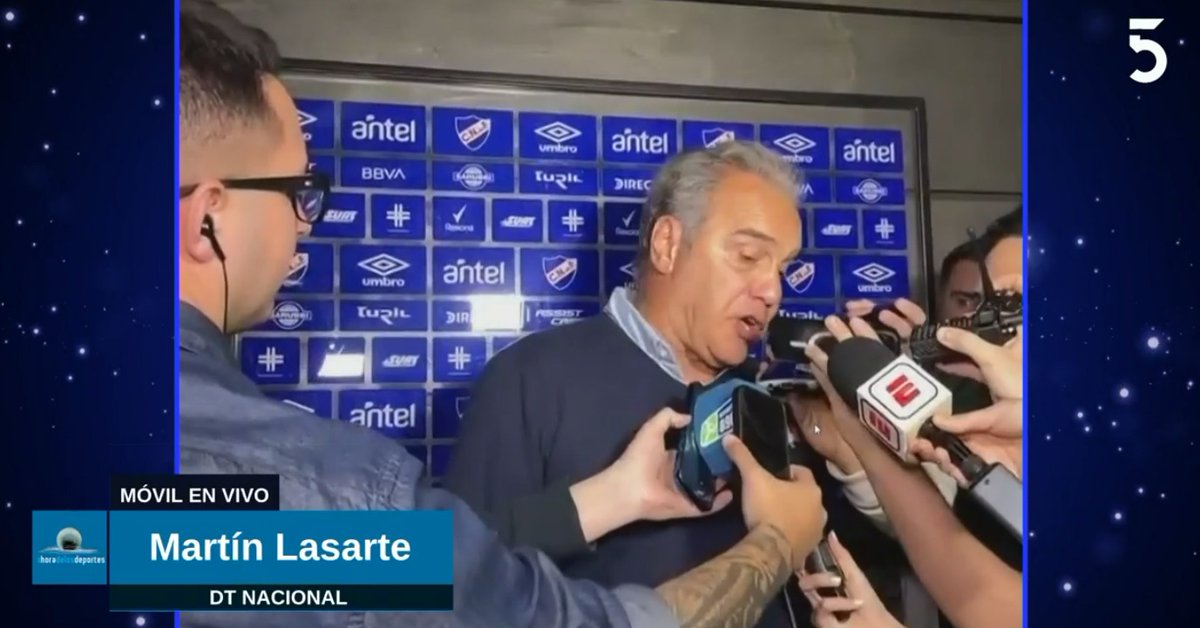En vivo en conferencia de prensa el DT de Nacional Martín Lasarte post victoria 3 a 0 ante Progreso en el Parque Viera. #esLAHORAesLAHORA <a href="/canal5uruguay/">Canal 5 Uruguay</a>