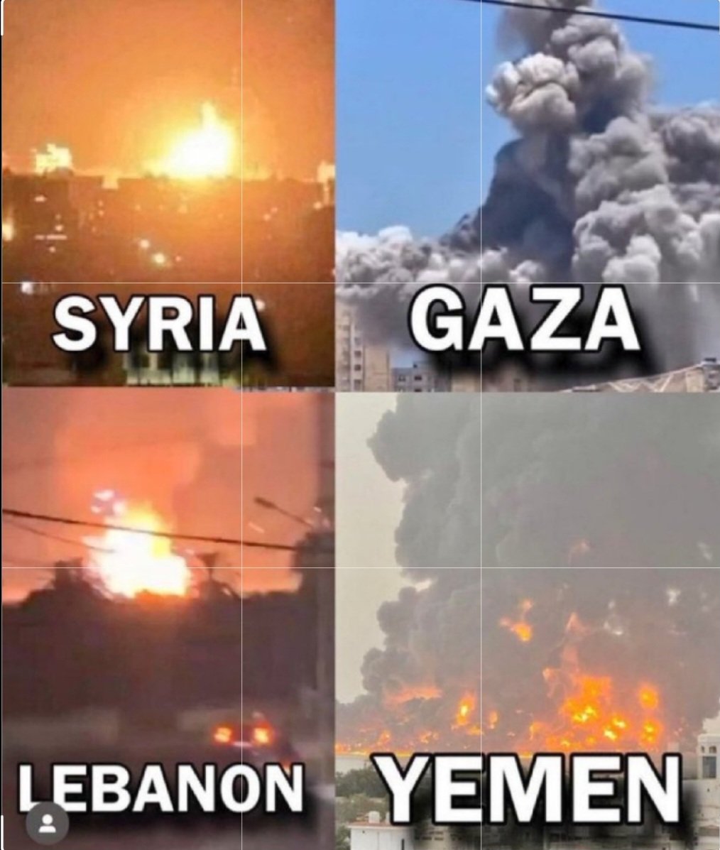 MissPolly62's tweet image. So the joint Israel/US. GENOCIDAL TERRORIST ORGANISATION is busy bombing 4 countries with total impunity. Next thing the people who support their TERRORISM will be complaining about the tens of thousands of REFUGEES fleeing for their lives to their country seeking a safe haven.