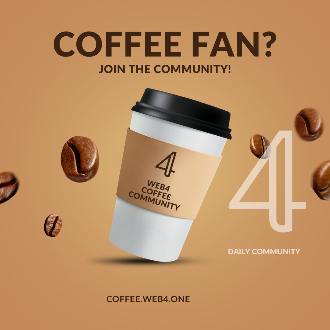 linkspreed's tweet image. ☕️🎉 The first Daily Community is here! 🚀 We've built a community for coffee lovers! Share your passion for coffee and discover new brews with like-minded people. Check it out: coffee.web4.one #CoffeeLovers #DailyCommunity #Web4
