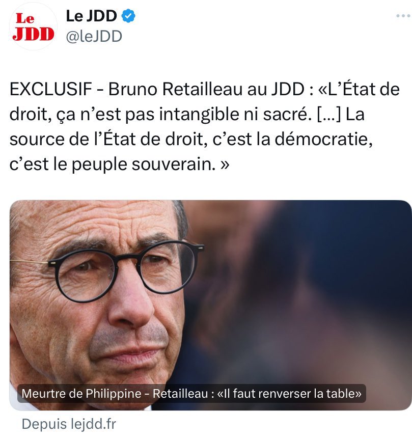La démocratie, c’est l’Etat de droit ET la souveraineté populaire. L’un ne va pas sans l’autre.  Ce ministre de l’intérieur illégitime tient le même discours que l’extrême-droite. Celui de Viktor Orban et sa démocratie « illiberale ». Il fait honte à notre pays et à son héritage.