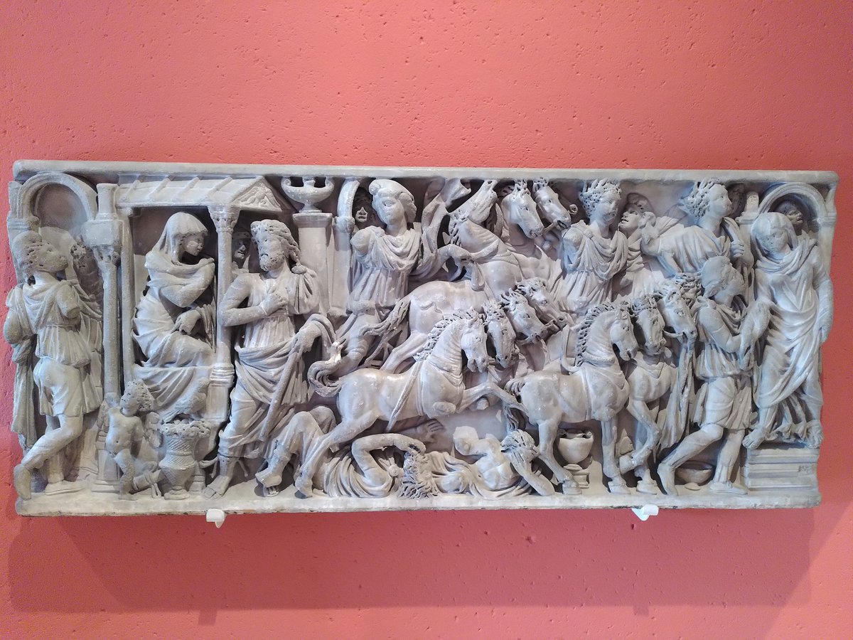 Over the summer Dr. Liz Gloyn relaxed on a family holiday, but…

She couldn’t resist popping into <a href="/ArtHistoryBRU/">Art & History Museum Brussels</a> where she also found this sarcophagus, over which she and her family puzzled long and hard to guess what mythological scene was being depicted.