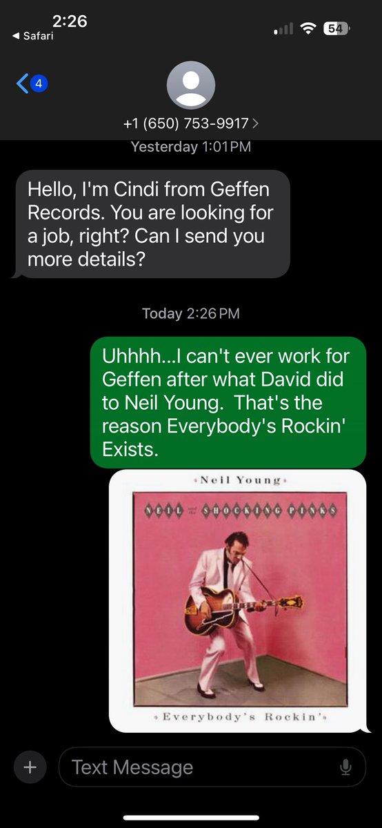 Hey <a href="/GeffenRecords/">Geffen Records</a> you fuck with <a href="/80sNeilYoung/">80s Neil Young</a> you fuck with me. I don’t want your job.