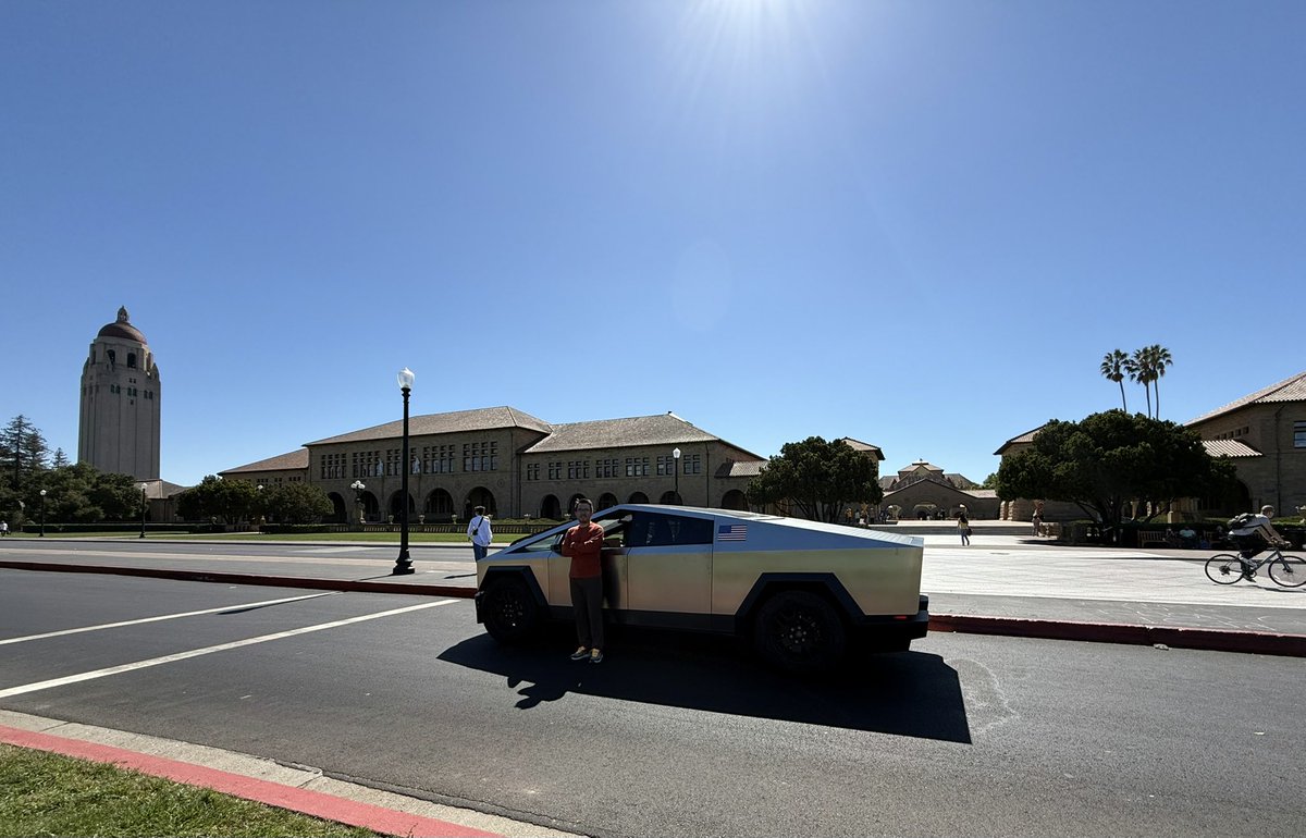 赵铮 Zen (@zhengzhao365) on Twitter photo My Cybertruck at Stanford today!
#Cybertruck #Stanford
<a href="/ylecun/">Yann LeCun</a> <a href="/garyblack00/">Gary Black</a> <a href="/EmmetPeppers/">Emmet Peppers</a> <a href="/heydave7/">Dave Lee</a> <a href="/JoeTegtmeyer/">Joe Tegtmeyer 🚀 🤠🛸😎</a> <a href="/herbertong/">Herbert Ong</a> <a href="/jamesdouma/">jimmah</a> <a href="/CernBasher/">Cern Basher</a> <a href="/elonmusk/">Elon Musk</a> <a href="/Gfilche/">Gali</a> <a href="/stevenmarkryan/">stevenmarkryan</a> <a href="/SawyerMerritt/">Sawyer Merritt</a> <a href="/TeslaJoy/">Tesla Joy</a> <a href="/_SFTahoe/">Amy</a> <a href="/TeslaBoomerMama/">Ale𝕏andra Merz 🇺🇲</a> <a href="/ICannot_Enough/">James Stephenson</a> <a href="/TeslaPodcast/">Rob Maurer</a> My Cybertruck at Stanford today!
#Cybertruck #Stanford
<a href="/ylecun/">Yann LeCun</a> <a href="/garyblack00/">Gary Black</a> <a href="/EmmetPeppers/">Emmet Peppers</a> <a href="/heydave7/">Dave Lee</a> <a href="/JoeTegtmeyer/">Joe Tegtmeyer 🚀 🤠🛸😎</a> <a href="/herbertong/">Herbert Ong</a> <a href="/jamesdouma/">jimmah</a> <a href="/CernBasher/">Cern Basher</a> <a href="/elonmusk/">Elon Musk</a> <a href="/Gfilche/">Gali</a> <a href="/stevenmarkryan/">stevenmarkryan</a> <a href="/SawyerMerritt/">Sawyer Merritt</a> <a href="/TeslaJoy/">Tesla Joy</a> <a href="/_SFTahoe/">Amy</a> <a href="/TeslaBoomerMama/">Ale𝕏andra Merz 🇺🇲</a> <a href="/ICannot_Enough/">James Stephenson</a> <a href="/TeslaPodcast/">Rob Maurer</a>