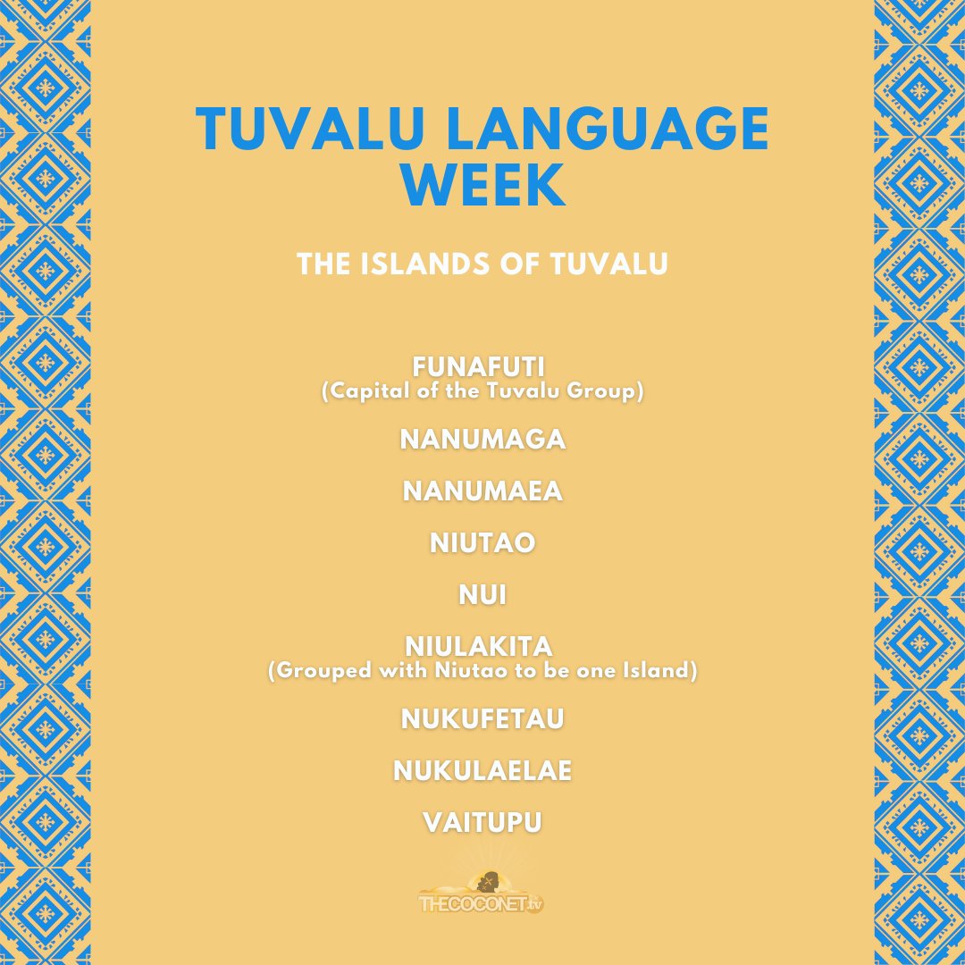 Kick off this week learning the names of the Islands of Tuvalu 🇹🇻🇹🇻