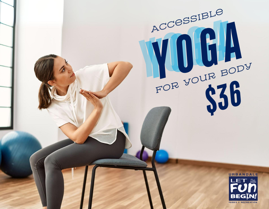 Accessible yoga welcomes bodies of all ages, sizes, shapes, and abilities! 🤩🧘 This is YOUR yoga. Variations are offered for every posture to meet your body exactly where it's at. Register by Monday, September 30: urbandale.org/1003/Adult-Pro…