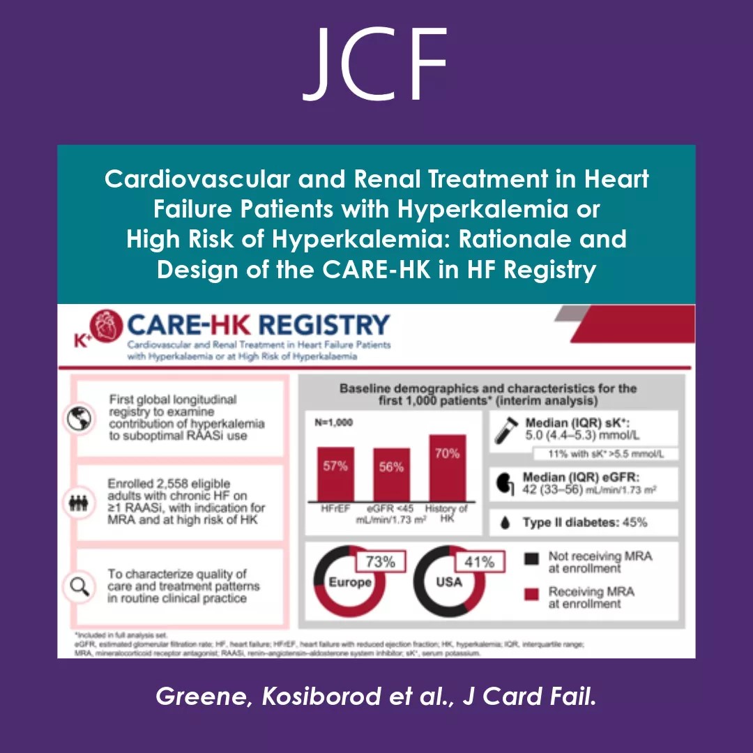 Journal of Cardiac Failure (@jcardfail) on Twitter photo 🚨The primary results of CARE-HK registry were just released for #HFSA2024!
📌 This registry aims to compare RAASi treatment patterns with guidelines in patients at high risk for hyperK+
Check out the rationale & design, out in <a href="/JCardFail/">Journal of Cardiac Failure</a> 🔗bit.ly/3B9RGZS 🚨The primary results of CARE-HK registry were just released for #HFSA2024!
📌 This registry aims to compare RAASi treatment patterns with guidelines in patients at high risk for hyperK+
Check out the rationale & design, out in <a href="/JCardFail/">Journal of Cardiac Failure</a> 🔗bit.ly/3B9RGZS