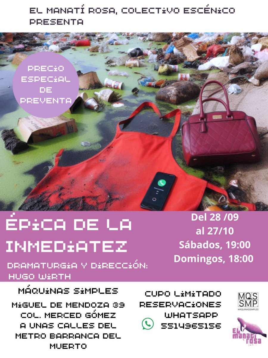 Tenemos 2x1 para la función de hoy a las 6pm. Sólo dinos qué te genera curiosidad por verla y los primeros dos en responder ganan.