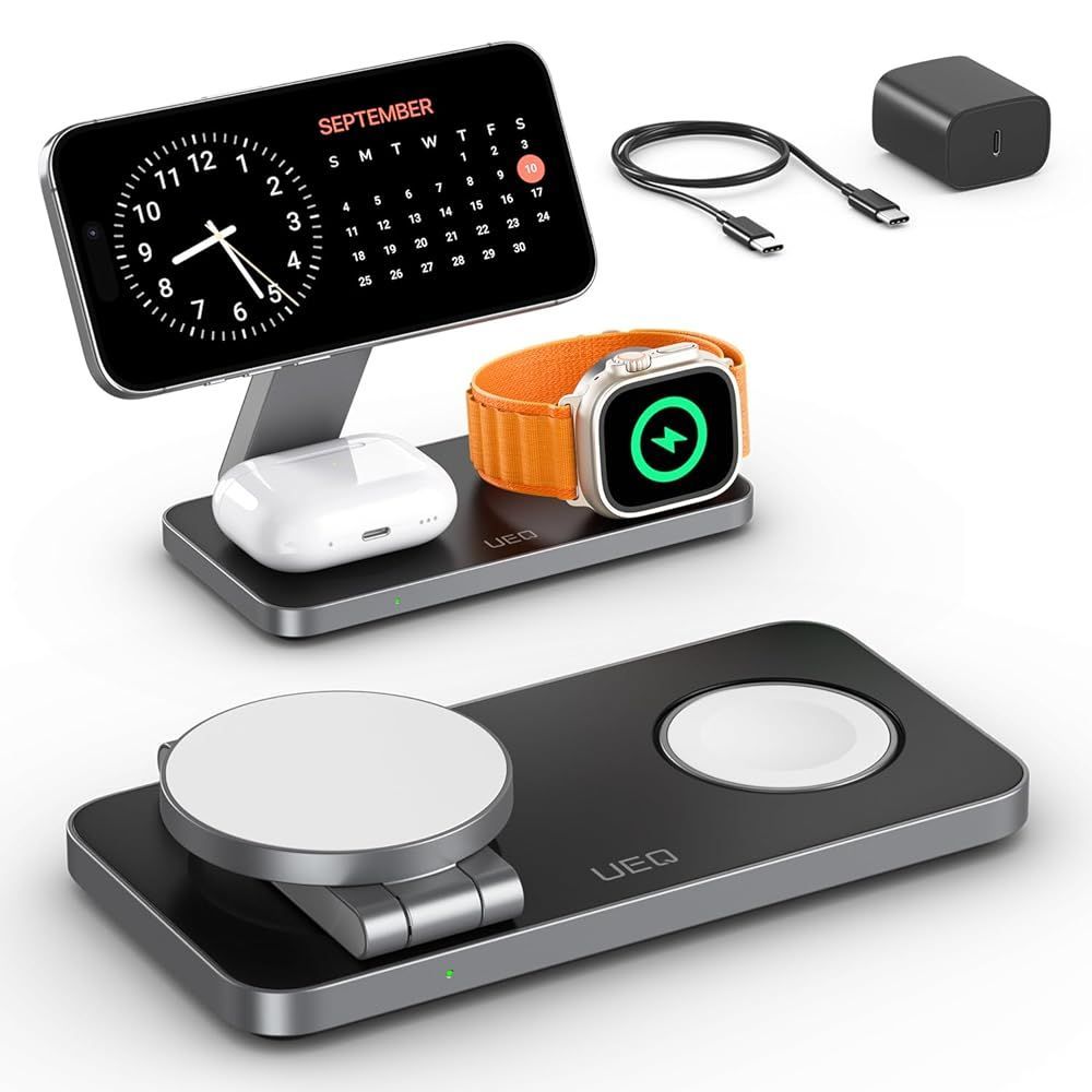 FatKidDeals's tweet photo. 2x Stacking Deal! 
3-in-1 Foldable Wireless Charging Station for $14.00, reg $49.99!
-- Clip Coupon AND Use Promo Code 50141W6S
Buy via Amazon -->
https://t.co/GEXkysT9Ma https://t.co/xlxdzJuQuA