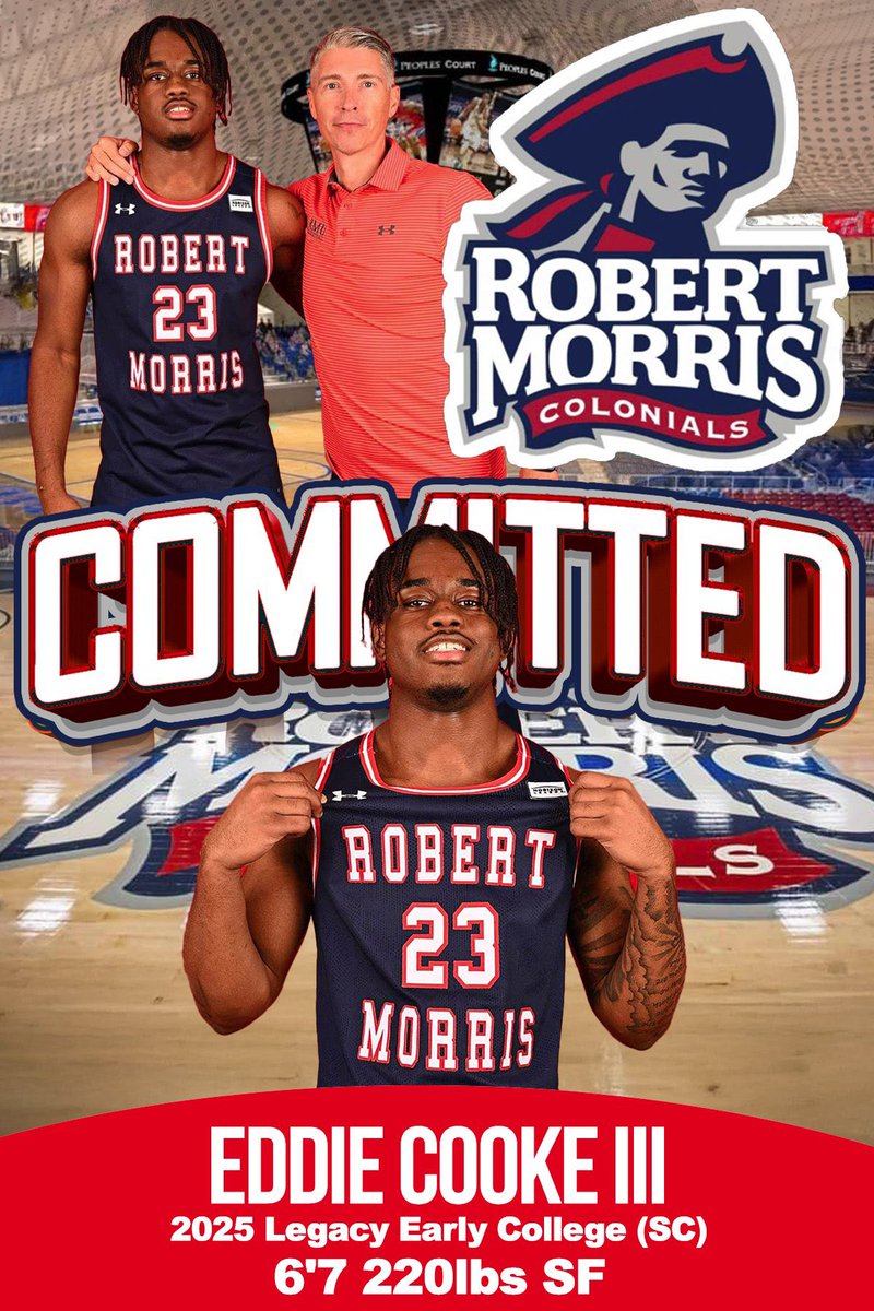 Coach Treal Holland II (@coachtreal2) on Twitter photo 2025 Legecy (SC) - Eddie Cooke III <a href="/eddiecookeiii/">Eddie Cooke III</a> has committed to Robert Morris Great pickup for The Colonials getting the 6'7 combo who is a elite perimeter defender who can guard multiple positions. #RLHoops 2025 Legecy (SC) - Eddie Cooke III <a href="/eddiecookeiii/">Eddie Cooke III</a> has committed to Robert Morris Great pickup for The Colonials getting the 6'7 combo who is a elite perimeter defender who can guard multiple positions. #RLHoops
