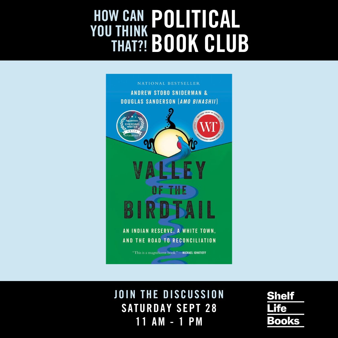Julie Sedivy (@juliesedivy) on Twitter photo This book, Valley of the Birdtail, was a standout selection sparking great discussion in our political book club. I can think of no better way for Canadians to spend the National Day for Truth and Reconciliation than to pick up a copy and read it. <a href="/StoboSniderman/">Andrew Stobo Sniderman</a> @shelflifebooks This book, Valley of the Birdtail, was a standout selection sparking great discussion in our political book club. I can think of no better way for Canadians to spend the National Day for Truth and Reconciliation than to pick up a copy and read it. <a href="/StoboSniderman/">Andrew Stobo Sniderman</a> @shelflifebooks