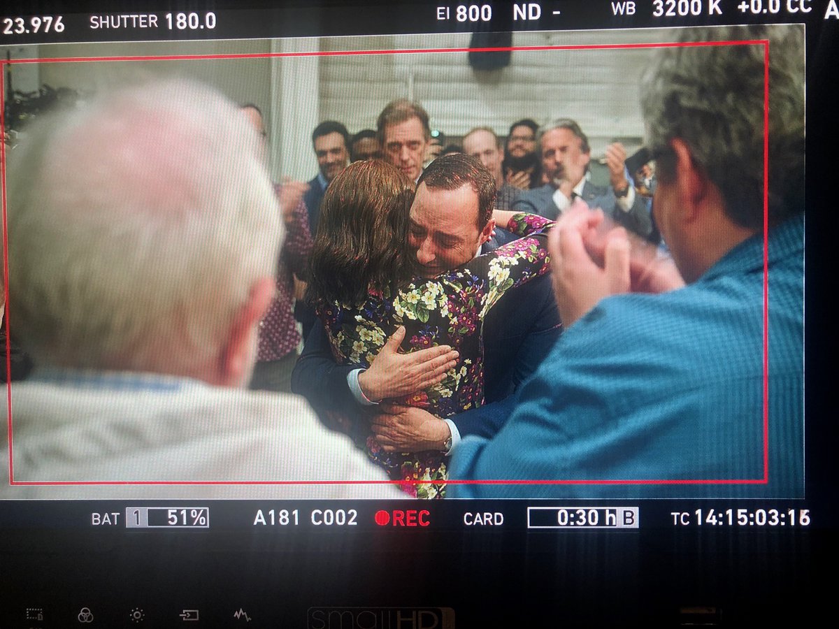 David Mandel (@davidhmandel) on Twitter photo Photo from Dec. 18, 2018, the last day of shooting for <a href="/VeepHBO/">Veep</a>, after <a href="/MrTonyHale/">Tony Hale</a>'s final scene with <a href="/OfficialJLD/">Julia Louis-Dreyfus</a>!
Tonight at 7 pm CT, the original cast is coming back together for a RENION to benefit <a href="/WisDems/">Wisconsin Democrats</a>.
Donate any amount to watch!
RSVEEP here: secure.actblue.com/donate/veep24 Photo from Dec. 18, 2018, the last day of shooting for <a href="/VeepHBO/">Veep</a>, after <a href="/MrTonyHale/">Tony Hale</a>'s final scene with <a href="/OfficialJLD/">Julia Louis-Dreyfus</a>!
Tonight at 7 pm CT, the original cast is coming back together for a RENION to benefit <a href="/WisDems/">Wisconsin Democrats</a>.
Donate any amount to watch!
RSVEEP here: secure.actblue.com/donate/veep24